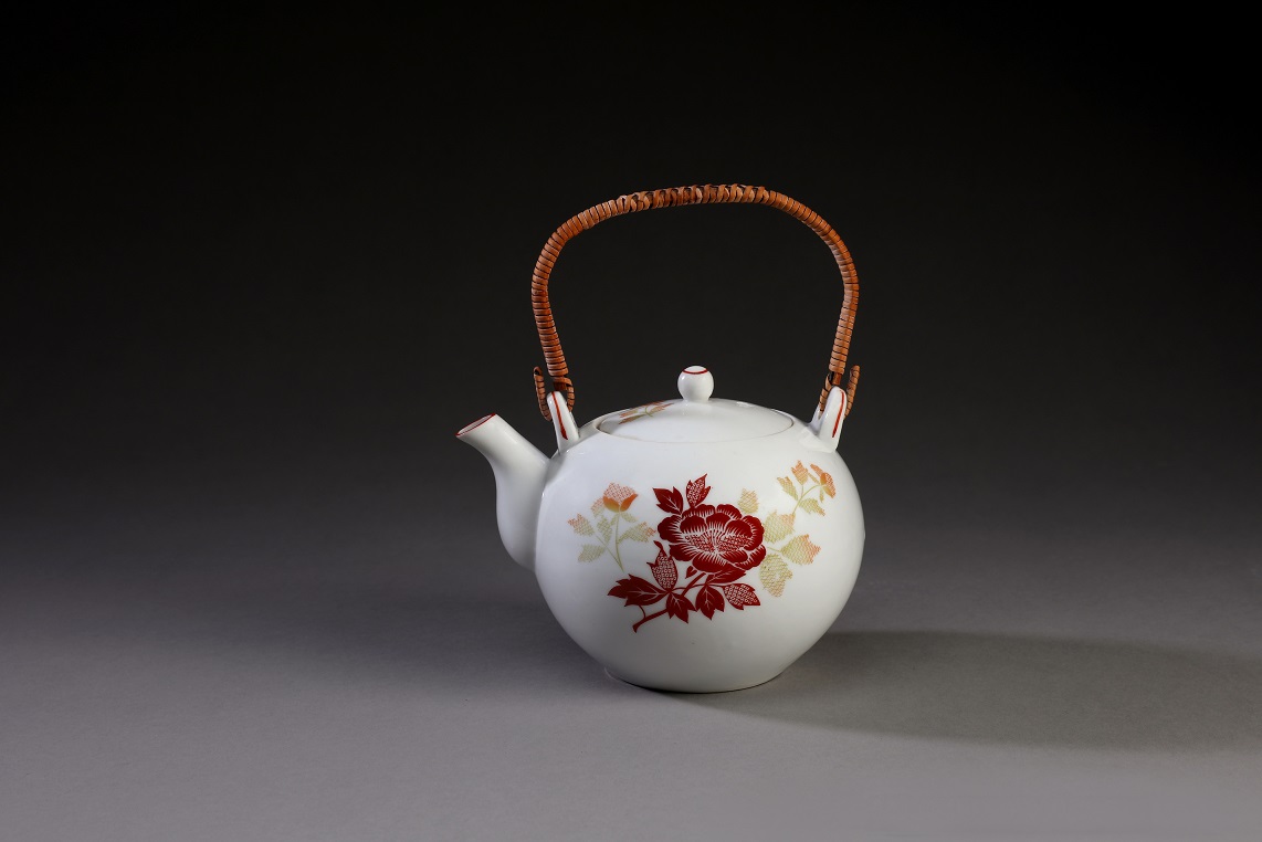 彩繪花卉紋茶壺
