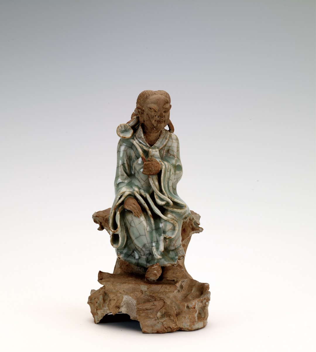 Longquan Celadon He Xiangu Figurine