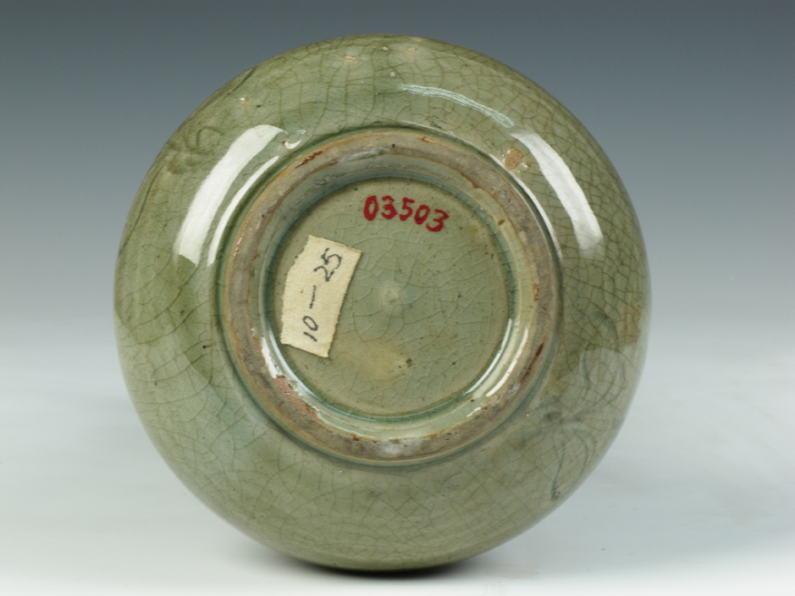 Longquan Celadon Vase with a Carved Floral Decoration